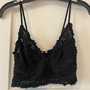 Free People Black Lace Bralette